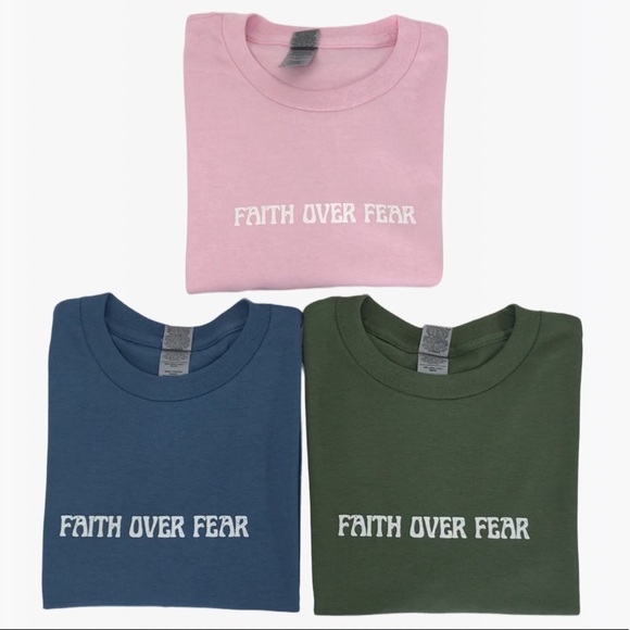 FAITH OVER FEAR Unisex Adult 100% Cotton T-Shirts - Various - Picture 9 of 9